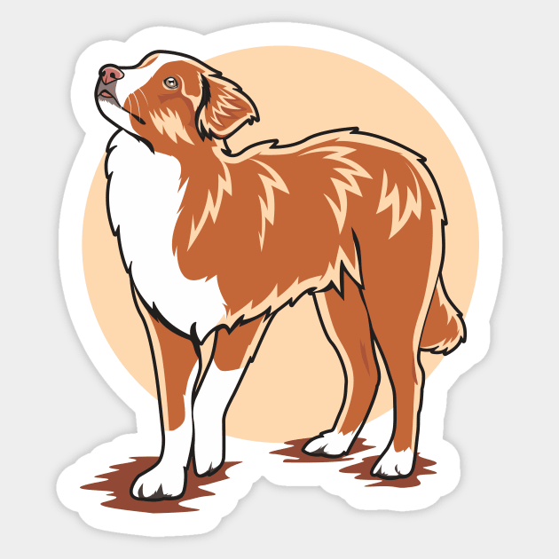 Nova Scotia Duck Tolling Retriever Looking At The Sky Sticker by welovetollers